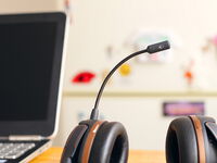 Arbeit professioneller Konferenzdolmetscher