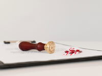 Professioneller Dolmetscher unterstützt Teilnehmer beim Notartermin