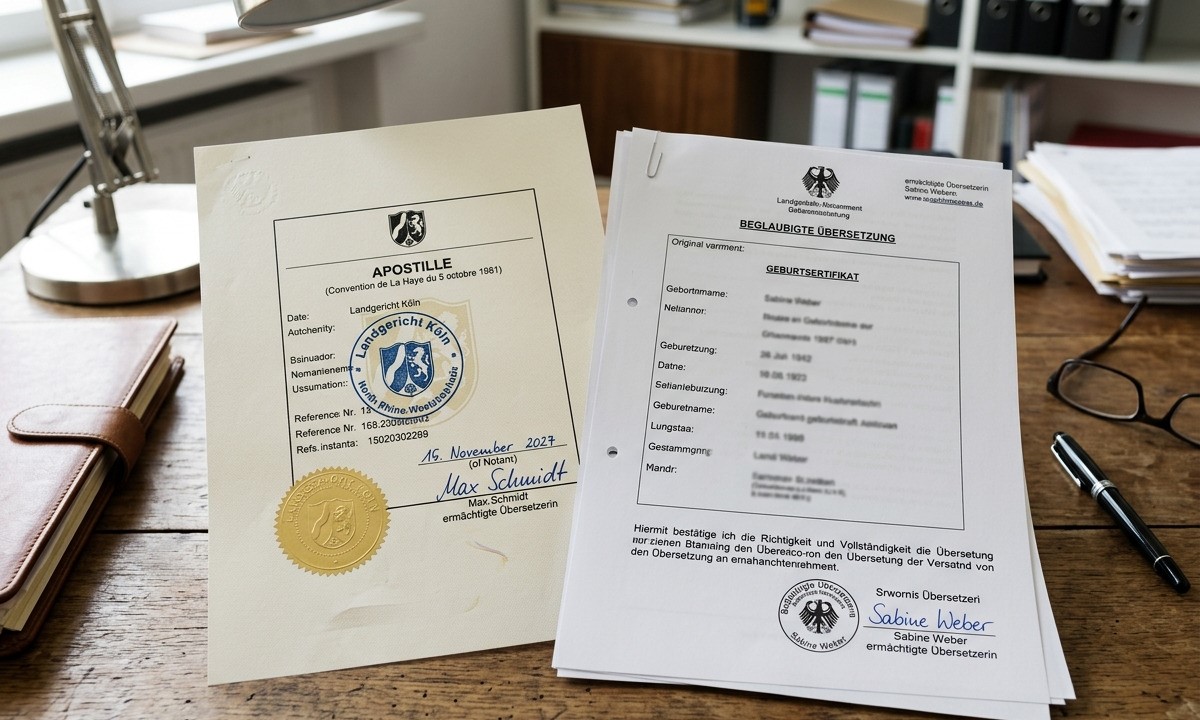 Beglaubigte Übersetzung und Apostille für internationale Dokumente