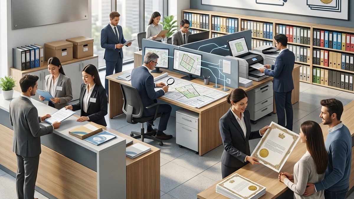 Grundbuchamt und wichtige Dokumente bei Immobilien