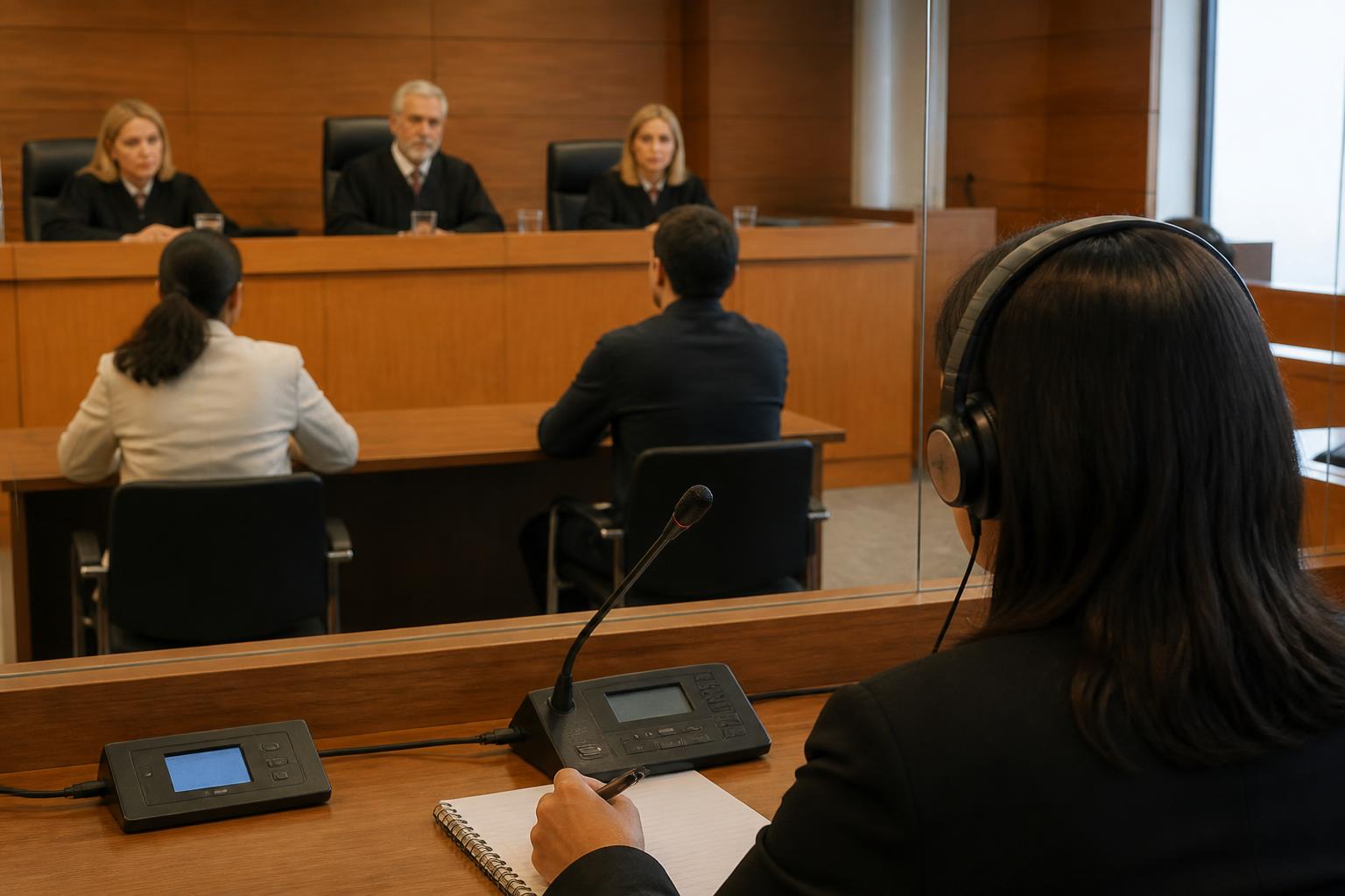 Professionelle Gerichtsdolmetscher wählen zwischen Simultan- und Konsekutivdolmetschen